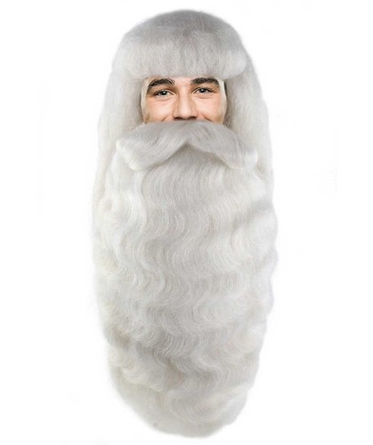 Styles Adult Men Merry Christmas Xmas Party Deluxe Santa Claus Wig And Beard Set - Picture 19 of 112