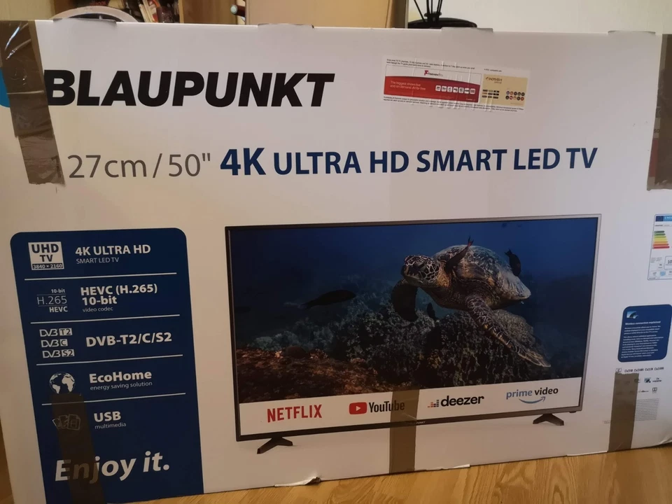 TV LED BLAUPUNKT 50/405V 50" pulgadas inteligente 4K Ultra HD - Freeview Play - Netflix - Imagen 1 de 1