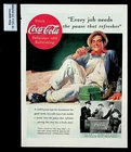 1937 Coca-Cola Coke Soda Bottle Man Pause Ice Cold Vintage Print Ad 31838