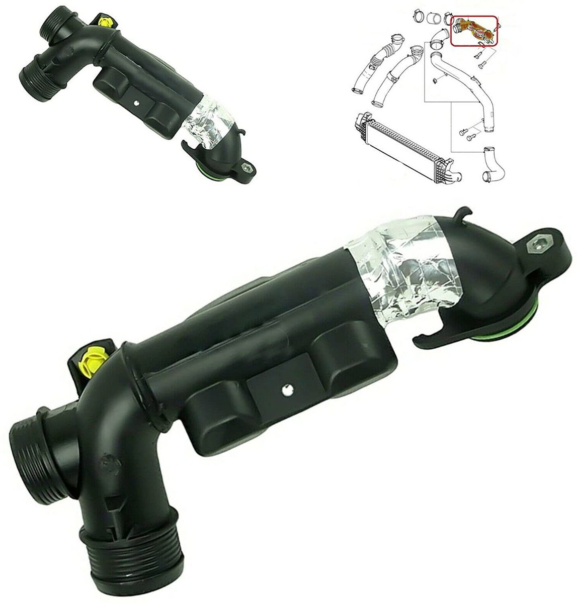 Durite Turbo Intercooler Air prévu pour Peugeot 307 407 1.6 HDI