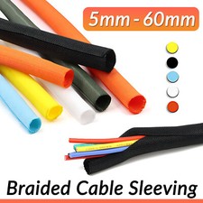 Braided Cable Sleeving- Braid Cable Wiring - Wire Harnessing -Sheathing 5mm-60mm