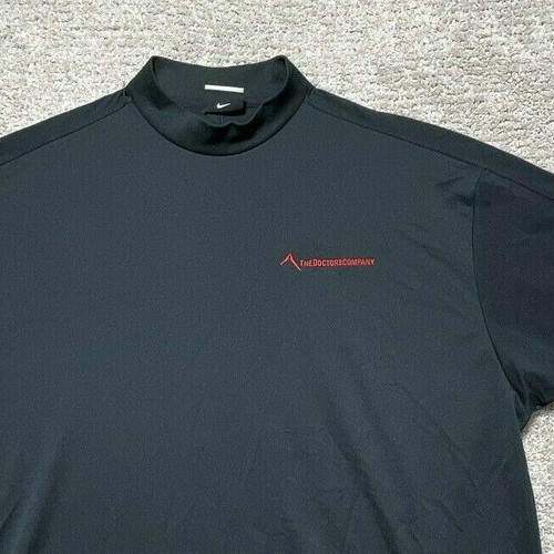 Company LOGO Nike Golf Shirt Adult Extra Large Black Nike Golf Tag Mens - Picture 3 of 9