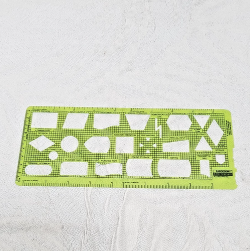 RAPIDESIGN R-550 TEMPLATE FLOWCHARTING DRAFTING GUIDE TOOL - Picture 1 of 9