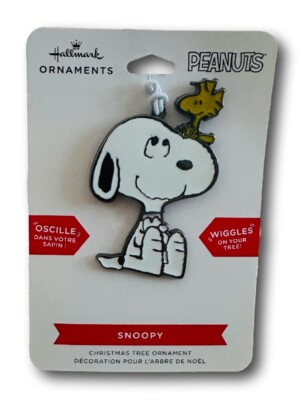 Hallmark 2024 SNOOPY Flat Metal Enamel Coated Christmas Ornament On Card Wiggle