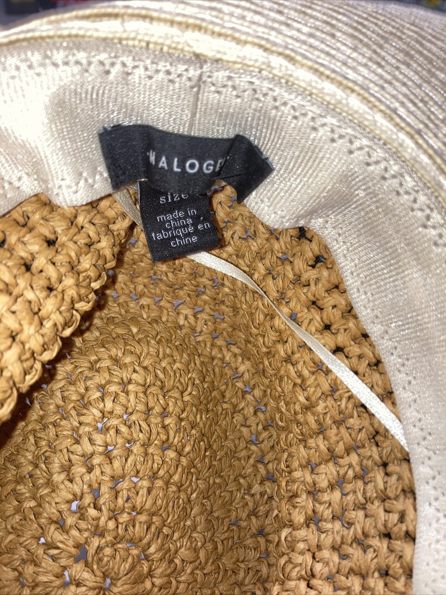 Halogen Straw Hat with Black Ribbon NEW NWT‎ s-l400.jpg main image 3