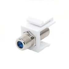 F Keystone Jack 3Ghz High Speed Insert Wall Plate Coax Cable Connector RG59 RG6