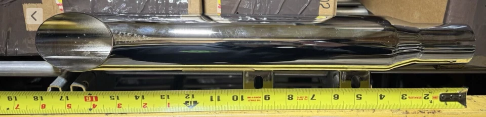 Khrome Werks 90-99 FatBoy Heritage FLSTN🔥Harley baloney 切割一脚蹬消声器 — 第 2/4 张图片