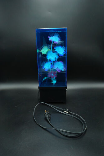 Fiber Optic Star Flower Light Lamp Music Box Vintage Tested WORKS Color Changing
