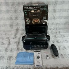 Utopia 360 Virtual Reality Headset with Bluetooth Controller - Black/Blue