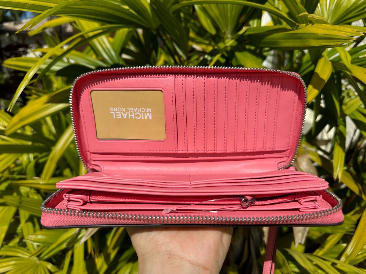 MICHAEL KORS JET SET TRAVEL LARGE CONTINENTAL WALLET COLOR-BLOCK 