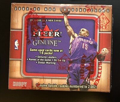 2002/03 FLEER GENUINE Hobby Box! w/ 3-card cello *BBCE* NBA Basketball/Yao RC Yr