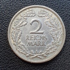2 Mark Stück 1926 A Weimarer Republik Deutsches Reich Silber Münze