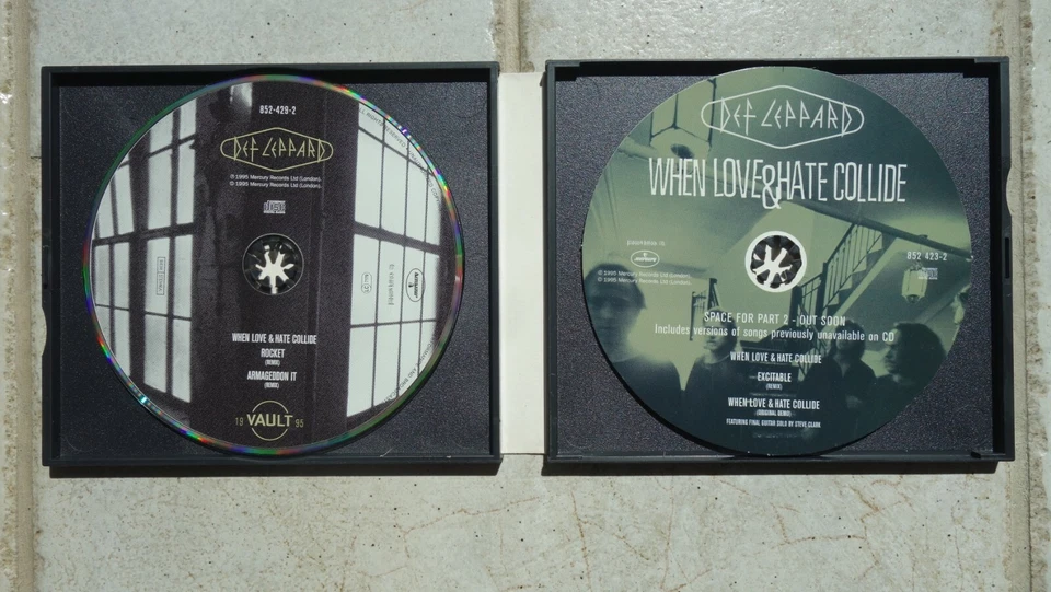 Def Leppard ‎2 CDs Work It Out Bludgeon Riffola ‎LEPDJ 18 & When Love & Hate Col - Bild 3 von 4