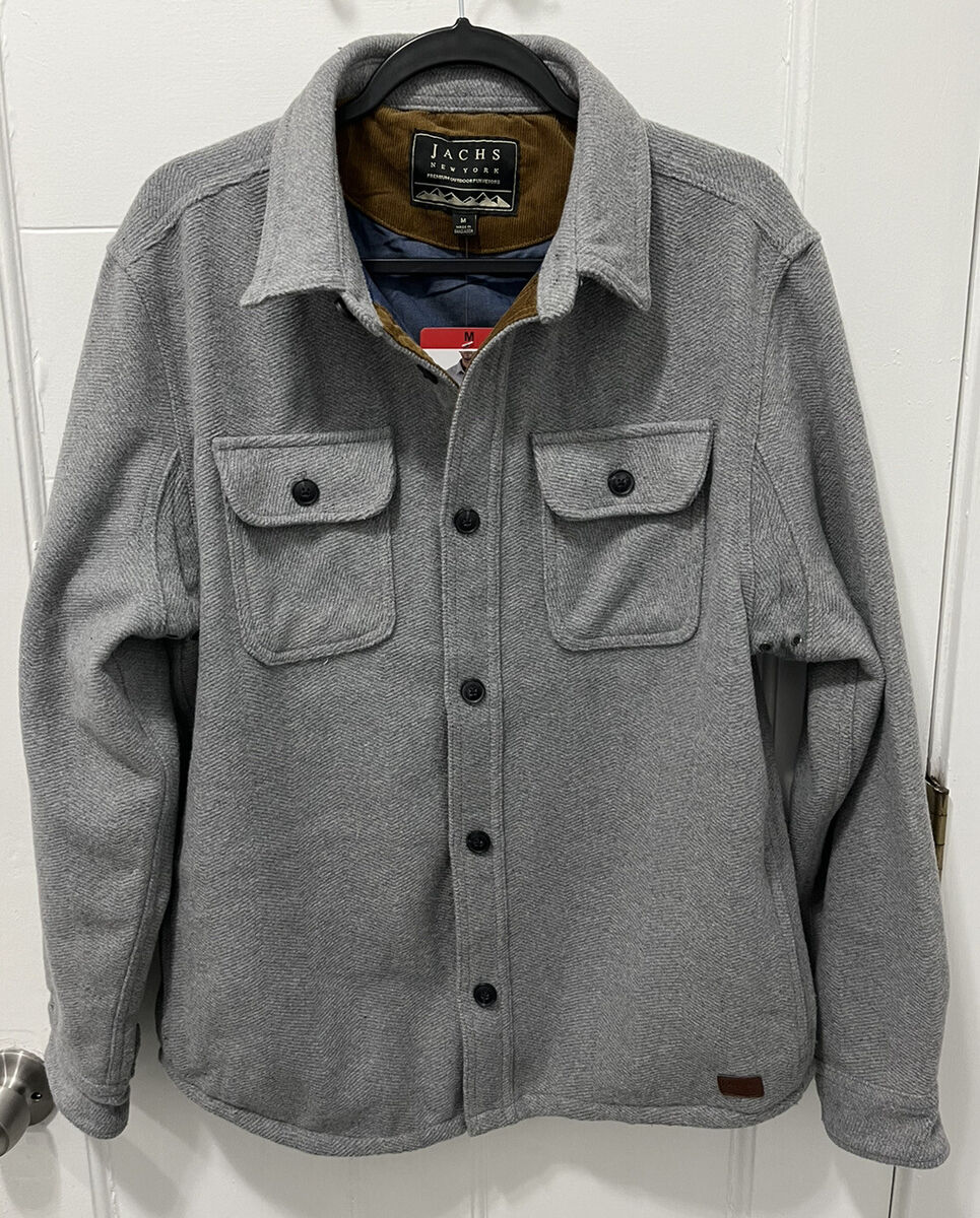 JACHS New York Fully Lined Wool Blend Shirt Jacket, Grey JACHS New York Fully Lined Wool Blend Shirt Jacket, Grey