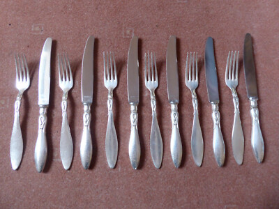 Art Deco: WELLNER - Dessertbesteck - Mod. 81 - 6 Pers. - 12 Teile