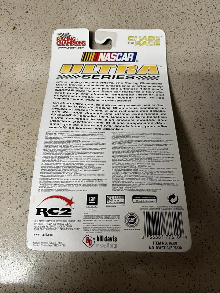 #22 Scott Wimmer Cat Dodge 2004 Racing Champions vista previa Ultra Series 1:64 Foto 2 de 2