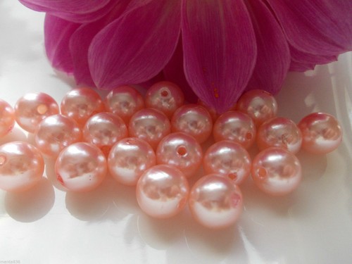 50 / 100 Acryl Perlen Wachsperlen Bunt 10mm 12mm 14mm Schmuck Engel Basteln DIY - Bild 6 von 12