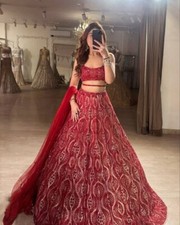 Exclusive Net Fabric Lehenga Choli With Red Dupatta For Wedding Collection