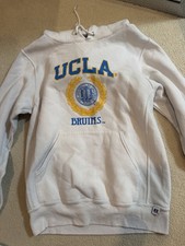 Russell Athletic UCLA Bruins Pullover Hoodie Sweatshirt White/Blue/Gold Size S