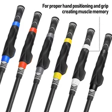 Golf Club Grip Trainer - Snaps Onto Your Grips - Grip Hand Alignment - 6 Colors