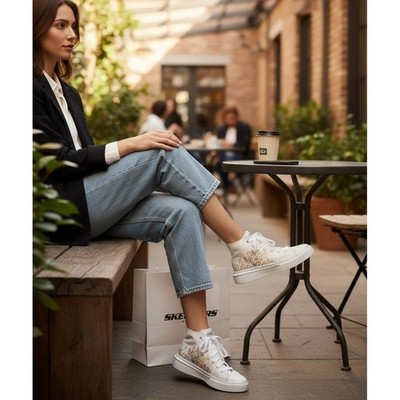 Skechers x James Goldcrown Women's Cordova Classic - Chic Love White Sneakers 10