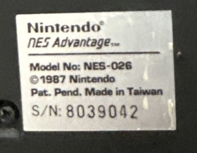 Nintendo NES Advantage Controller NES-026 Joystick Game Pad