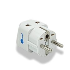 2 in 1 Europe Travel Adapter for 1 Pack Type E/F - Germany/France - Schuko
