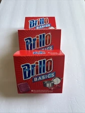 Three  Boxes Brillo Basics Steel Wool Soap Pads, Small Size (Total 24 Count )