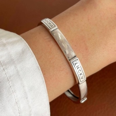925 Sterling Silver Black Stone Bracelet for Women, Vintage Handmade Jewelry Gif