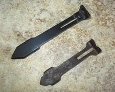 Vintage Rifle Barrel Rear Leaf Sights - No Elevators 