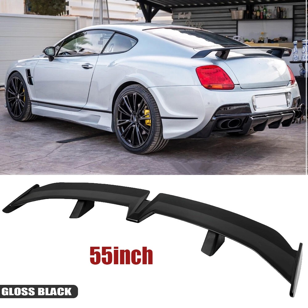 For Bentley Continental GT 55" Rear Trunk Spoiler PRO Racing Rear GT Wing Gloss