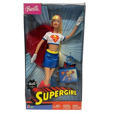 Barbie as DC Comics Supergirl Doll With Key Tag Accessory 2003 Mattel B5837 New