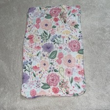 Pottery Barn Kids Flora Organic Muslin Changing Pad pastel floral EUC