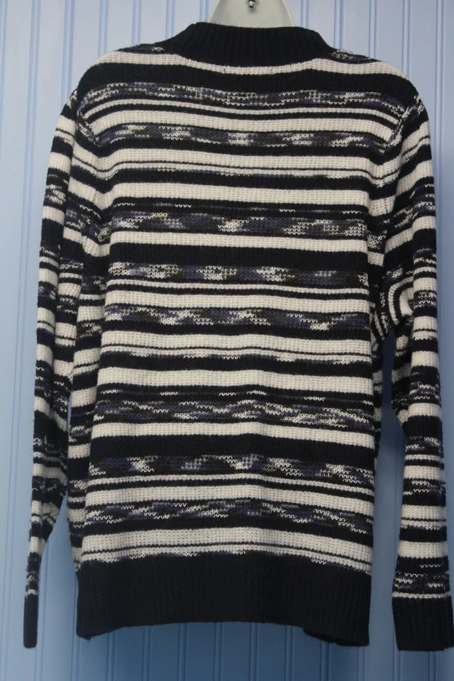 Preswick & Moore Azul Marino Combo Cuello Simulado Manga Larga Jersey Suéter 2X Nuevo Con Etiquetas Foto 2 de 3