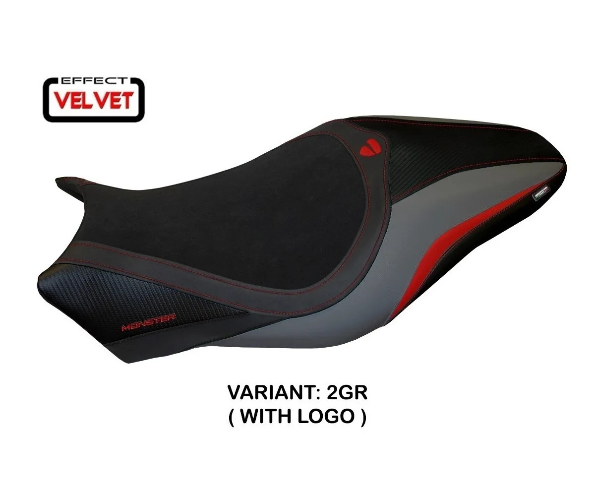Seat saddle cover Valencia Velvet Gray TPZ DUCATI MONSTER 821 2017 2020 L0