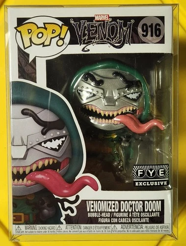 Funko POP! Marvel Venom - VENOMIZED DOCTOR DOOM #916 FYE Exclusive w/ protector