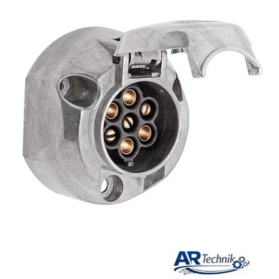 Hella Steckdose 7 polig Alu Metallgehäuse Anhänger Traktor LKW mit Dichtung!!