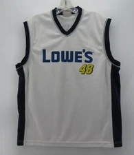Jimmie Johnson Jersey Men Large White NASCAR Basketball Lowes Winners Circle