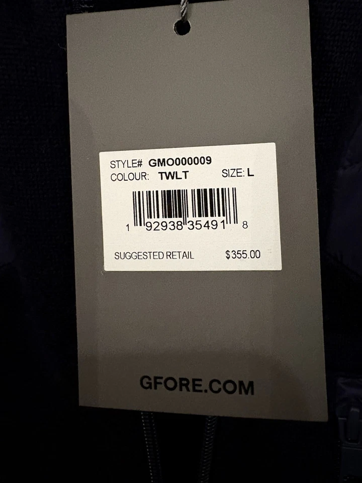 G/Fore Men's Golf Vest Jacket Navy Blue, Wind/Water Repel Sz L NWT $355 - Image 3 of 4