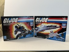 2 GI Joe 100 Piece Construction Brick Sets Skystriker Ninja Commando Hasbro