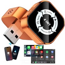 4-in-1 Wireless CarPlay Android Auto Adapter - Screen Mirror Link AirPlay