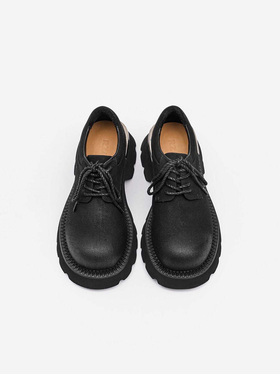 SAOLA Scarpe derby uomo punta tonda stringate tela abito formale business moda festa tg