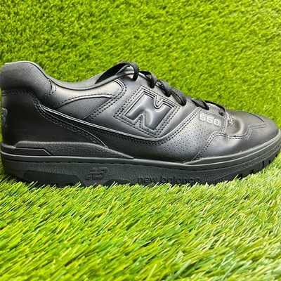 New Balance 550 Mens Size 11.5 Triple Black Athletic Leather Shoes Sneakers