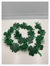 Irish St. Patrick's Day Wooden Shamrock Garland 66" Decoration