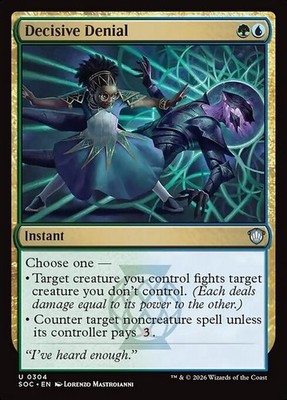 *MtG: 4x Decisive Denial - Commander Secrets of Strixhaven UC - magicman*