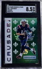 2018 PANINI RC’S & STARS CRUSADE GREEN /5 TOM BRADY SGC 8.5 POP 1