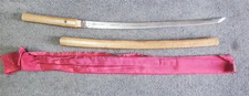 ANTIQUE MASATSUNA KATANA YAMATO PROVINCE JAPANESE SWORD w/SHIRASAYA SCABBARD