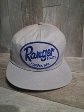 Vintage Ranger Boats Hat Flippin ARK Made In USA K-Products Patch Trucker Cap