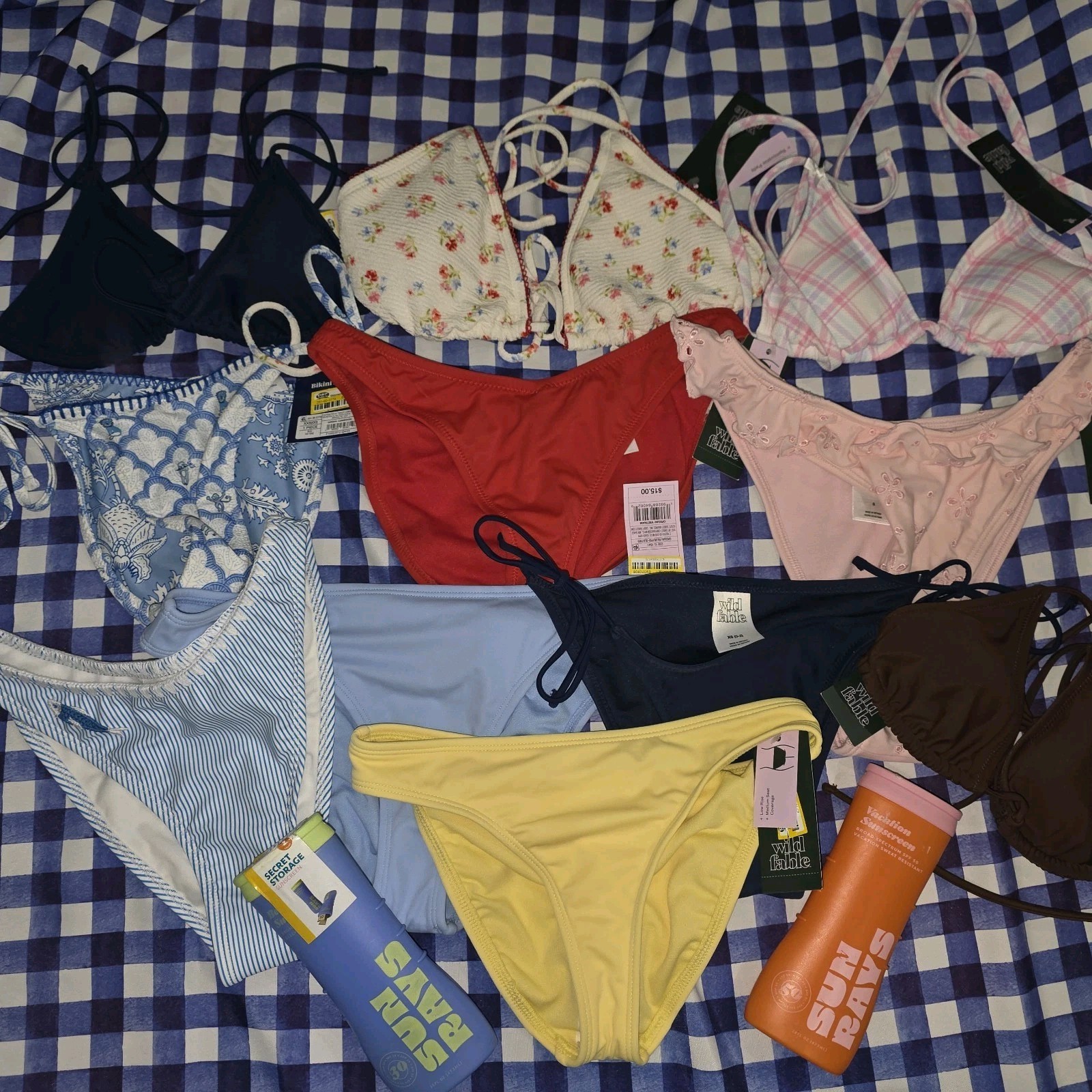 Swimsuit Swimwear Resale Bikini Lot Womens Xxs Xs Small Target Wild Fable  Nwt-image