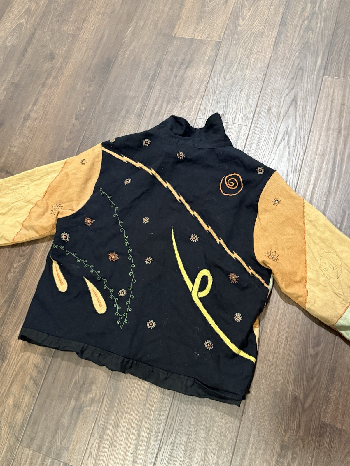 Vintage Phool Jacket Patchwork Psychedelic Colorf… - image 3